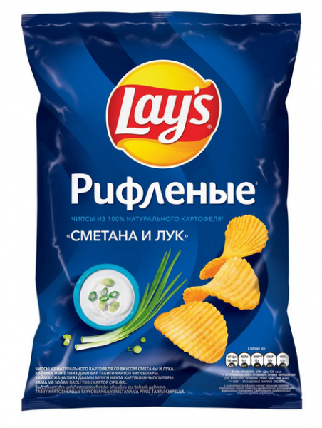 Чипсы "Лейз" (Сметана/лук) 140 г, шт