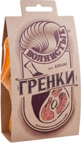 Гренки "Волнистые" (бекон) 75 г, шт