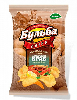 Чипсы "Бульба" (Краб заморский) 75 г, шт