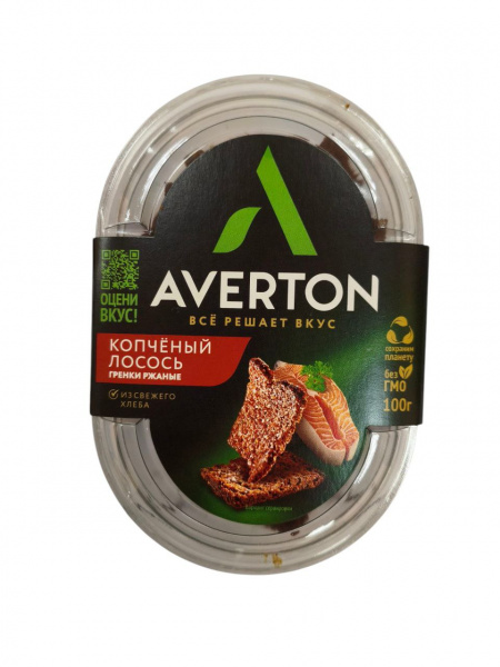 Сухарики "Авертон" (Копченый лосось) 100 г, шт